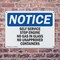 Signmission Self Service Stop Engines No Gas In Glass, 10 in W x Rectangle, Plastic OS-2PACK-NS-P-710-L-18275 - alternate 7